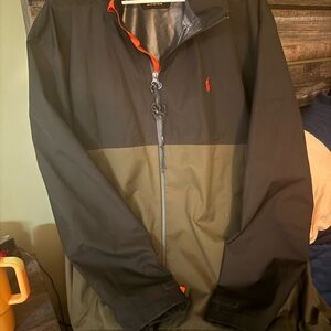 Polo by Ralph Lauren Men's Black and Olive Windbreaker 2XL